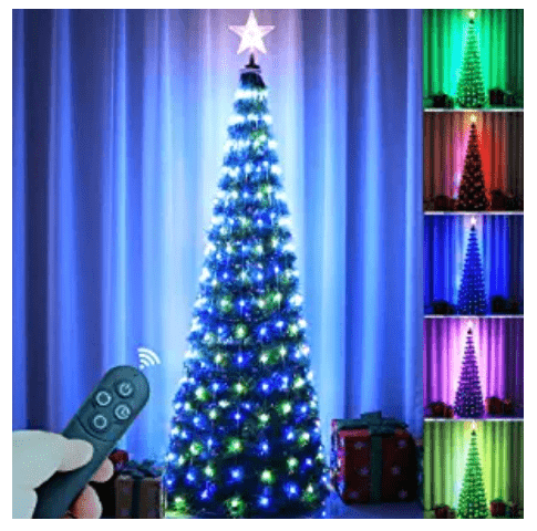 Epartswide Christmas Tree Artificial Christmas Tree with Lights Pop-Up ...