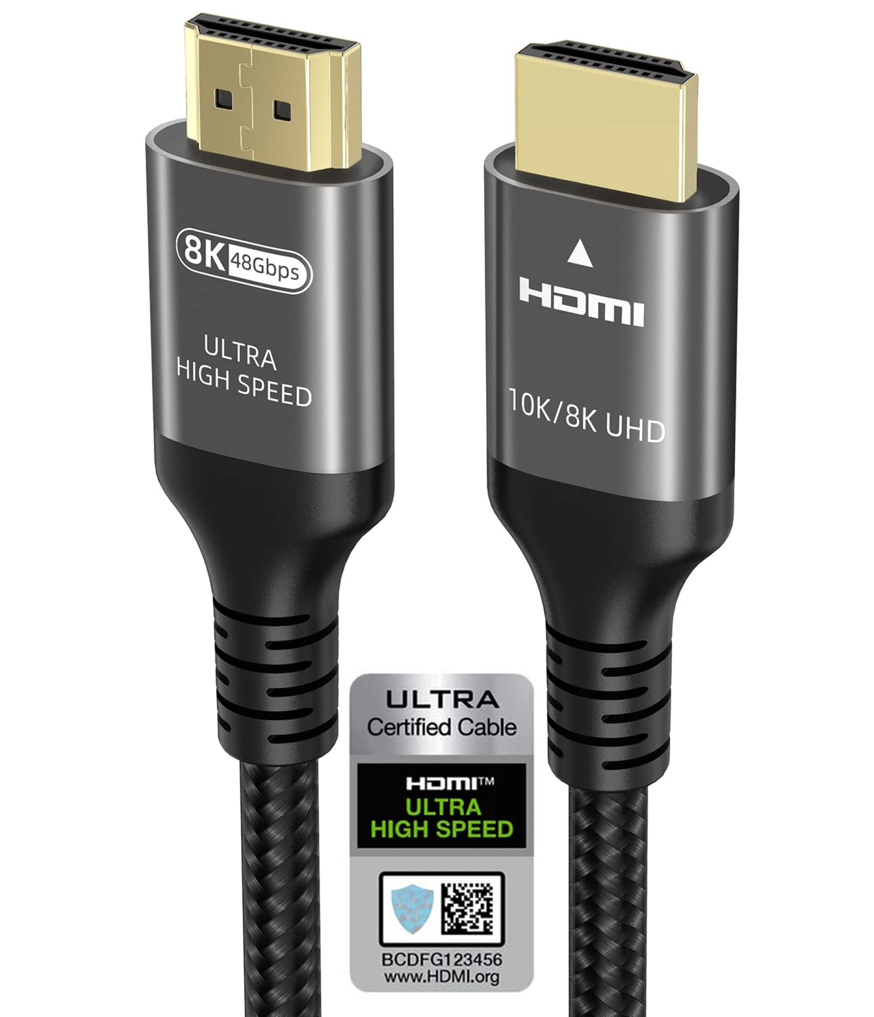 10K 8K 4K HDMI Cable 48Gbps 6.6 FT, Certified Ultra High Speed HDMI ...